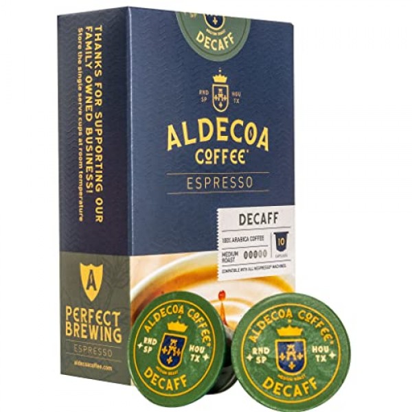 알데코아 네스프레소 캡슐 디카페인, 디카페인, 1.94온스, 10개입, 6팩