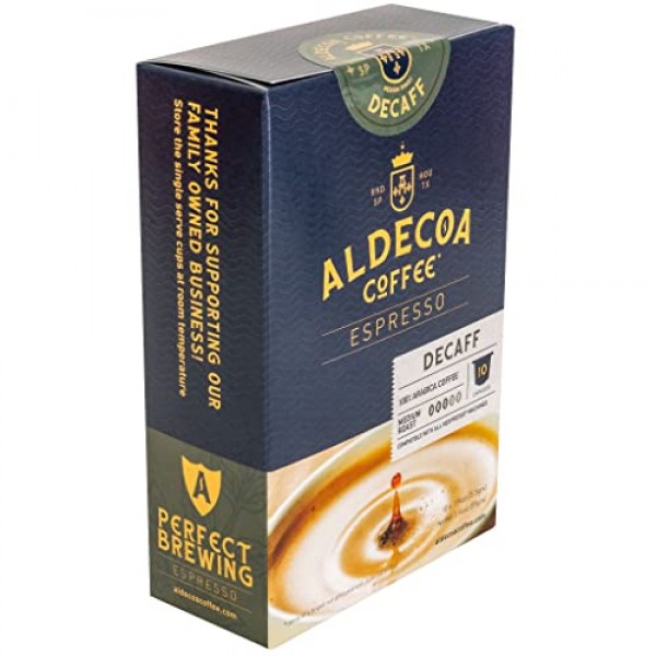 알데코아 네스프레소 캡슐 디카페인, 디카페인, 1.94온스, 10개입, 6팩