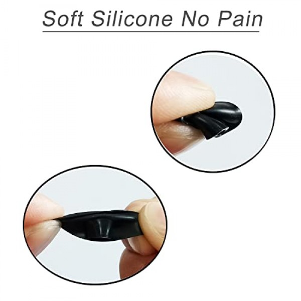 Anker Soundcore Life P3 팁용 Luckvan 실리콘 이어 팁 Soundcore Life P3/P2 이어버드용 교체 이어버드 팁 6쌍 LMS Black