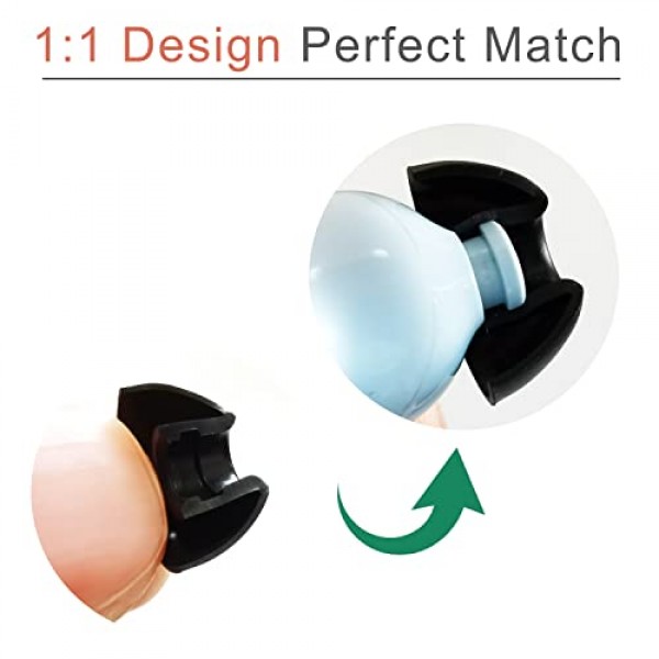 Anker Soundcore Life P3 팁용 Luckvan 실리콘 이어 팁 Soundcore Life P3/P2 이어버드용 교체 이어버드 팁 6쌍 LMS Black