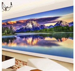 Nicole Knupfer DIY 다이아몬드 페인팅 5D 다이아몬드 페인팅 자연 경관 세트 전체 드릴 자수 대형 사진 다이아몬드 페인팅 홈 벽 장식 (120x50cm)