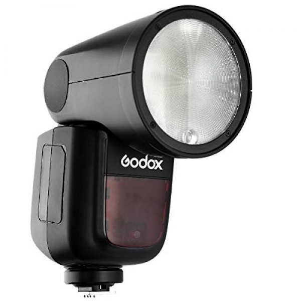 Godox V1-S 카메라 플래시 Godox 플래시 스피드라이트 오프 카메라 플래시 소니 DSLR 카메라용 라운드 헤드 플래시 1/8000 HSS, 480 풀 파워 샷, 1.5초. 재활용 시간, 충전식 2600mAh
