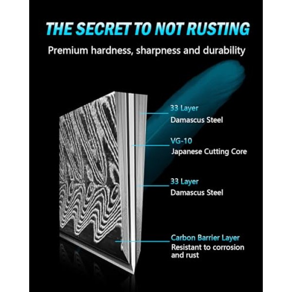 Arisman 일본식 다마스커스 유틸리티 나이프 5인치, VG-10 커팅 코어 67층 다마스커스 강철, 야채와 과일용 풀 탱 인체공학적 G10 손잡이가 있는 울트라 샤프 주방 페티 나