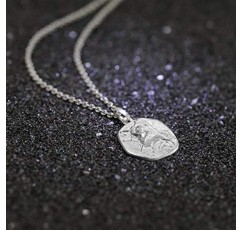 Trendor 궁수 자리 조디악 로그인 직경 20 mm 및 목걸이 남성 또는 여성을위한 925 실버 조디악 로그인 펜던트 마법의 목걸이 51610-12