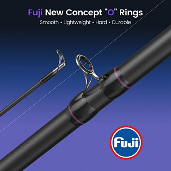 베이트캐스팅 로드, 30T Toray 카본이 포함된 중형 캐스팅 로드, Fuji 가이드, 민물 및 바닷물용 일체형 초경량 베이트캐스터 로드.