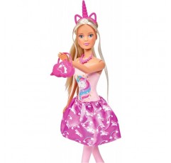 Simba 105733320 Steffi Love Fashion Unicorn, 머리띠와 핸드백이 어울리는 세련된 유니콘 의상을 입은 인형 놀이, 29cm, 3세 이상