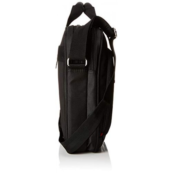 Wenger Sensor 서류 가방, 걸이용 노트북 가방, 노트북 최대 15인치, 9리터, 여성 남성, 사무실 비즈니스 대학 학교, 블랙/그레이