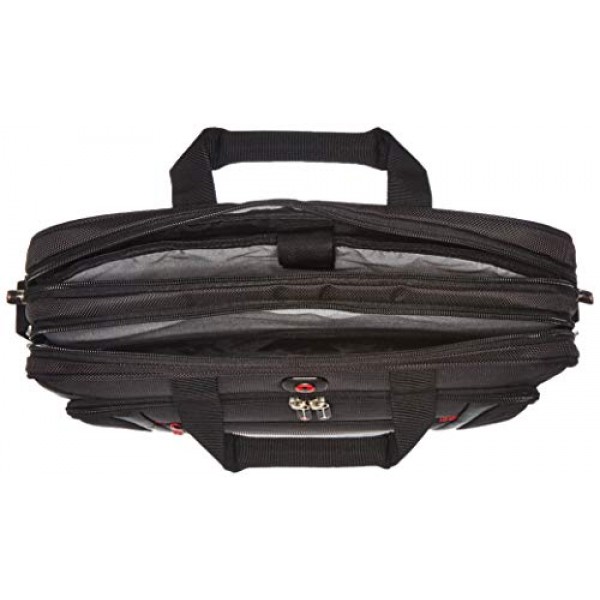 Wenger Sensor 서류 가방, 걸이용 노트북 가방, 노트북 최대 15인치, 9리터, 여성 남성, 사무실 비즈니스 대학 학교, 블랙/그레이