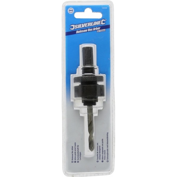 Silverline 633732 솔리드 보드 액세스 커터 110mm 및 590590 홀쏘 육각 아버 32-152mm + 홀쏘 육각 아버