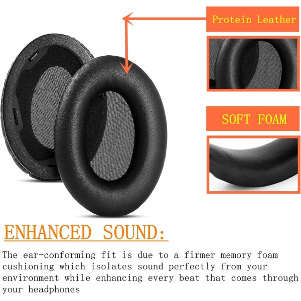 Beats Dr.Dre Studio 1.0 헤드셋과 호환되는 교체용 폼 이어패드 쿠션 헤드밴드 1세트