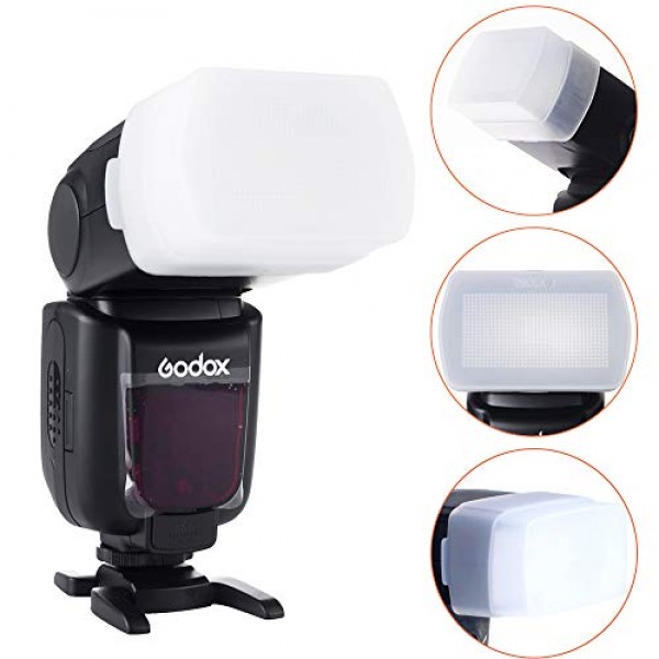 GODOX 플래시 디퓨저 돔 바운스 - Godox V860II V850II TT685 TT600 플래시 스피드라이트(3팩 화이트)에 적합