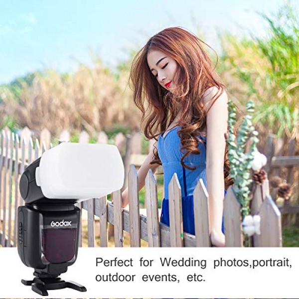 GODOX 플래시 디퓨저 돔 바운스 - Godox V860II V850II TT685 TT600 플래시 스피드라이트(3팩 화이트)에 적합