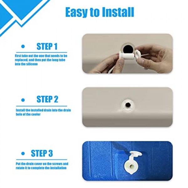 Coleman 쿨러 부품용 쿨러 표준 드레인 플러그 어셈블리 교체 1