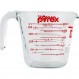 Pyrex Prepware 2컵 측정 컵 레드 그래픽 클리어 2컵 좌절 없는 포장