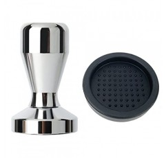 탬퍼 매트가 포함된 MOSHOU 에스프레소 탬퍼 프레스, 커피 찌꺼기용 58mm 304 스테인레스 스틸 에스프레소 핸드 탬퍼, 에스프레소 커피 탬퍼 머신 액세서리, 프리미엄 바