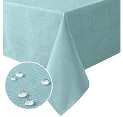 H.VERSAILTEX 린넨 질감의 테이블 천 직사각형 60 x 120인치 프리미엄 솔리드 식탁보 다이닝 뷔페용 누출 방지 방수 테이블 커버 특징 매우 부드럽고 두꺼운 원단 주름 없음