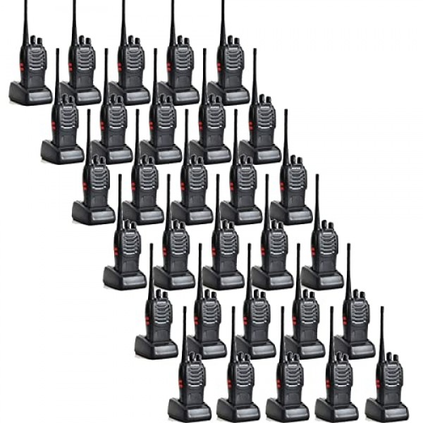 BAOFENG BF-888S(30개 팩) 워키토키 충전식 양방향 라디오(이어피스 포함)