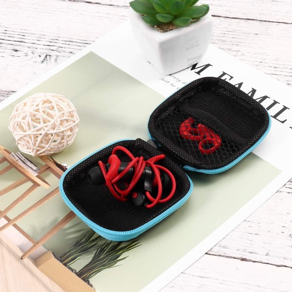 UKCOCO 팩 5 모듬 색상 스토리지 가방의 미니 EVA 헤드폰 상자 여행 휴대용 휴대 전화 헤드셋 이어폰 헤드셋 케이블 USB 휴대 ​​전화