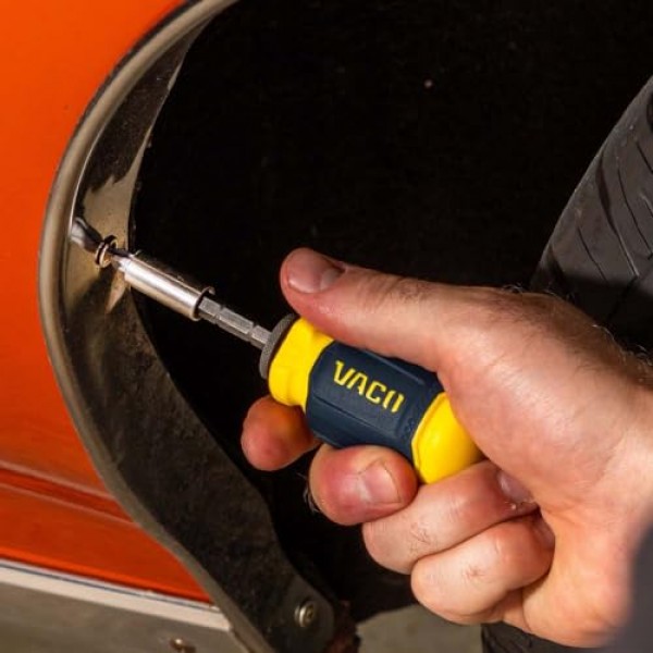 VAC1080 다중 비트 스터비 드라이버, 임팩트 드라이버, 8-in-1 조정 가능한 자석 도구(십자형, 일자형 및 정사각형 비트 포함)