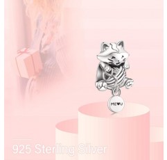 팔찌, 큐빅 지르코니아가 있는 925 스털링 실버 펜던트, Friend of the Paws, 주얼리 컬렉션 Kitten & Ball용 Annmors Dog & Cat Lovers 참