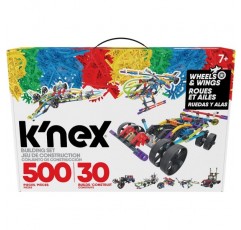 K'NEX 80208 날개 및 휠 빌딩 세트, 500피스, 7세 이상 어린이를 위한 다채로운 30 모델 빌딩 건설 장난감 45510 10 모델 초보자용 재미있는 고속 차량 빌딩 세트