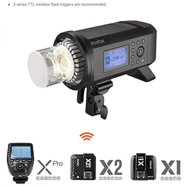 Canon Nikon Sony Fujifilm Olympus Panasonic 카메라용 Godox AD600 Pro AD600Pro Godox 플래시, 내장 Godox 2.4G 무선 X 시스템, 리튬 이온 배터리가 장착된 600Ws TTL 실외 플래시 HSS 1/8000s 스트