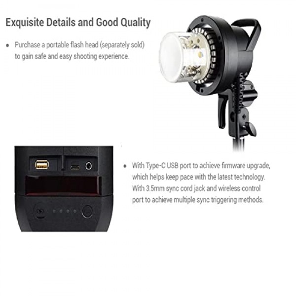 Canon Nikon Sony Fujifilm Olympus Panasonic 카메라용 Godox AD600 Pro AD600Pro Godox 플래시, 내장 Godox 2.4G 무선 X 시스템, 리튬 이온 배터리가 장착된 600Ws TTL 실외 플래시 HSS 1/8000s 스트