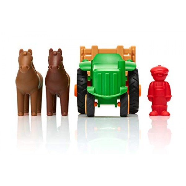 SmartMax 나의 첫 농용 트랙터 STEM 자기 발견 놀이 세트(1~5세용 이동 트랙터 포함)