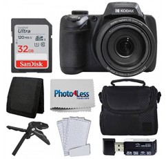 Kodak PIXPRO AZ528 디지털 카메라(블랙) 번들, 32GB 메모리 카드 + 카메라 케이스 + 메모리 카드 지갑 + 화면 보호기 + 액세서리