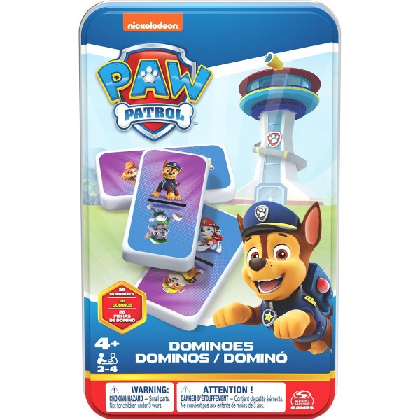 Spin Master Games - PAW Patrol Domino - 털복숭이 친구들과 함께하는 클래식 게임, 2-4인용, 5세 이상