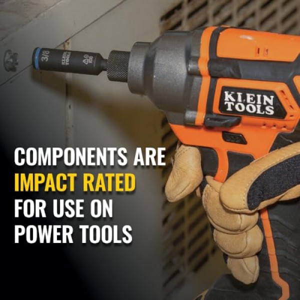 Klein Tools 32500HD 멀티 비트 드라이버/너트 드라이버, 십자형, 일자형, 정사각형 및 Torx 팁이 포함된 충격 등급 11-in-1 도구