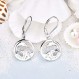 JO WISDOM 여성용 귀걸이 돌고래 동물 부적 귀걸이 925 실버 매달려 여성 3A 큐빅 지르코니아 쥬얼리