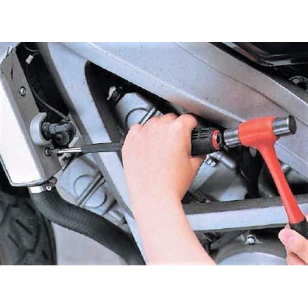 ANEX 수동 임팩트 드라이버, 나사 추출 도구, 부러진 나사도 회전할 수 있는 자석 팁이 있는 십자 드라이버, 나사 추출기 및 십자 드라이버 도구(PH2 x 100mm), 일본산