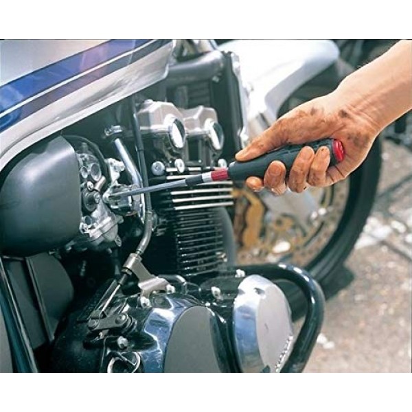 ANEX 수동 임팩트 드라이버, 나사 추출 도구, 부러진 나사도 회전할 수 있는 자석 팁이 있는 십자 드라이버, 나사 추출기 및 십자 드라이버 도구(PH2 x 100mm), 일본산