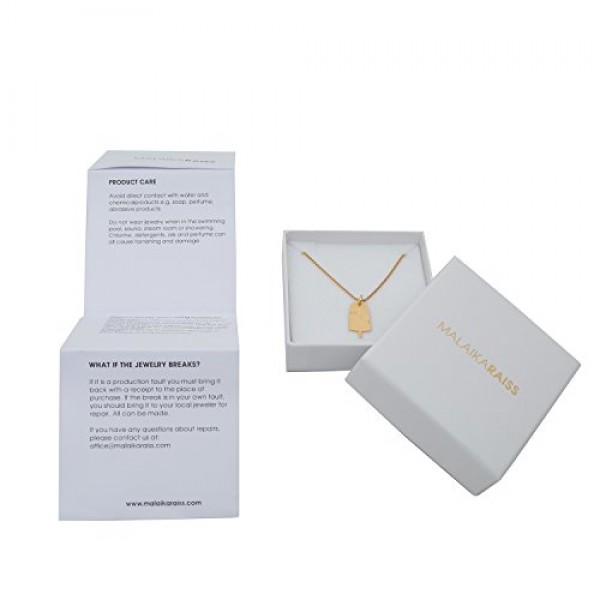 Malaika Raiss 여성용 펜던트 목걸이 24 캐럿 금 도금(음식 및 음료), 황동, 보석 없음