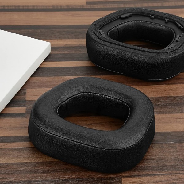 Corsair HS80 RGB 무선 헤드폰 이어패드, 헤드셋 이어패드, 이어컵 수리 부품(검은색)용 Geekria Comfort 단백질 가죽 교체용 이어패드