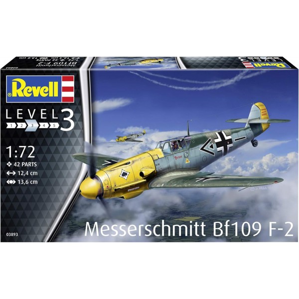 Revell REV-03893 Messerschmitt Bf109 F-2 모형 제작, 다색, 1/72 접착제, 페인트 및 브러시 없음