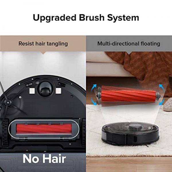 roborock S7 로봇 진공 및 걸레 콤보, 2500PA 흡입 및 음파 걸레질, 다중 레벨 매핑 기능을 갖춘 로봇식 진공 청소기, 걸레 바닥 및 진공 카펫이 하나로 통합되어 애완동물 