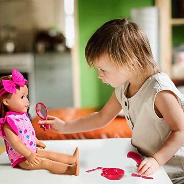 ARTST 9 세트 14-16-Inch-Baby-Doll-Clothes 43cm Baby Doll과 호환 가능 15-inch-Baby-Doll American-18-Inch-Girl-Doll 어린 소녀를위한 크리스마스 생일 선물