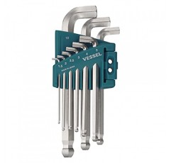 VESSEL 볼 포인트 육각 L-키 렌치 스터비(쇼트 타입) 9PC. 세트 No.8209BP-SU 8209BPSU