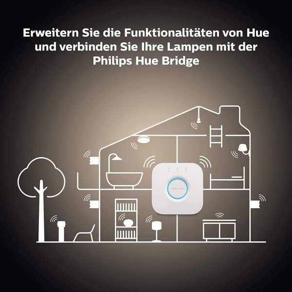 Philips Hue White E14 램프 더블 팩 2x470lm, 밝기 조절 가능, 따뜻한 백색광, 앱을 통해 제어 가능, Amazon Alexa(Echo, Echo Dot)와 호환 가능