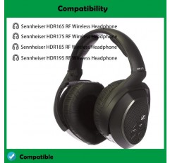 Sennheiser HDR175/HDR165/HDR185/HDR195 RF 무선 헤드폰과 호환되는 DowiTech Premium HDR175 헤드폰 이어 패드 헤드셋 교체 용 이어 패드