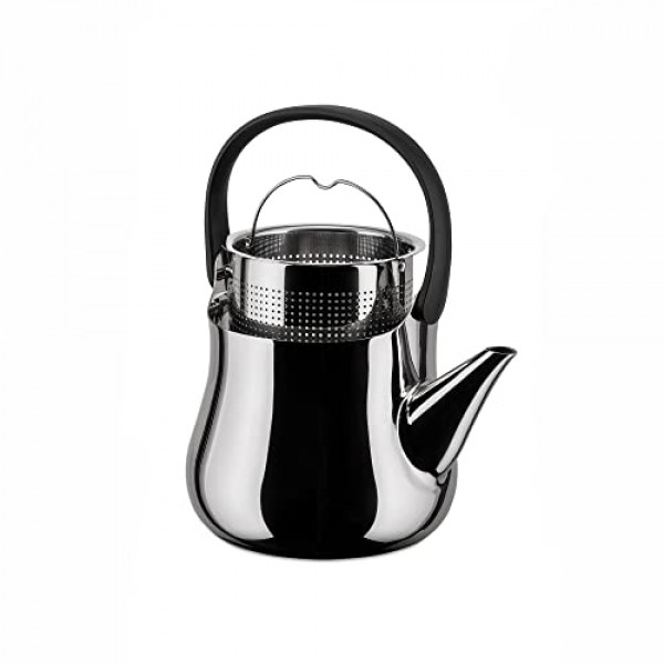 Alessi Cha Kettle, 프리 사이즈, 실버: 가정 및 주방