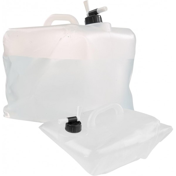 Semptec Urban Survival Technology 캐니스터 접이식: 수도꼭지가 있는 접이식 물통, 20리터, 식수에 이상적(접이식 물통 캠핑)