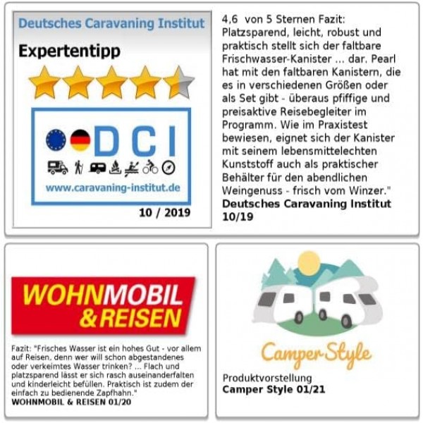 Semptec Urban Survival Technology 캐니스터 접이식: 수도꼭지가 있는 접이식 물통, 20리터, 식수에 이상적(접이식 물통 캠핑)