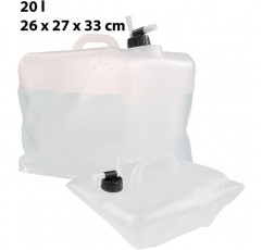 Semptec Urban Survival Technology 캐니스터 접이식: 수도꼭지가 있는 접이식 물통, 20리터, 식수에 이상적(접이식 물통 캠핑)