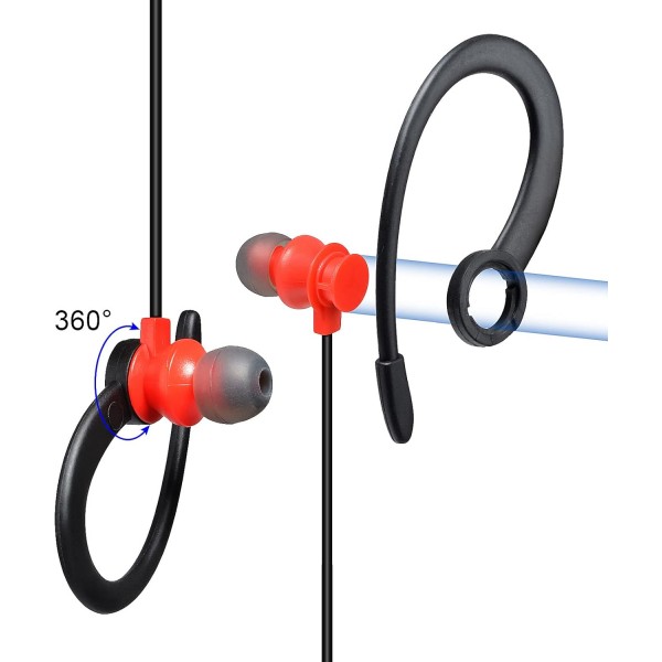 UAYESOK 워키토키 이어폰, 양방향 라디오 헤드셋 Motorola Talkabout용 1핀 2.5mm 잭 G 모양 안전 이어폰 TLKR T92 H20 T60 T80 T82 XT180 PTT 마이크가 있는 양방향 라디오(2개 팩)