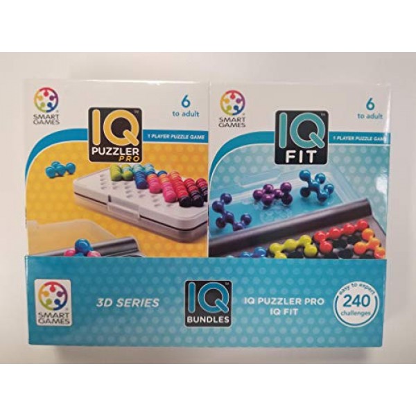 SmartGames IQ 번들 3D 시리즈: IQ Puzzler Pro 및 IQ Fit 240 챌린지(6~성인용)