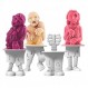 Tovolo Zombie Popsicle Moulds(4개 세트) - 냉동고 스낵용 재사용 스틱이 포함된 깔끔한 실리콘 아이스 팝/식기세척기 안전 및 BPA 프리, 녹색/흰색 좀비 몰드