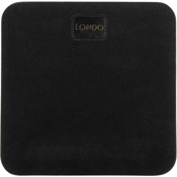 손목 받침대가 있는 Londo 정품 가죽 Mouspad - 미끄럼 방지 바닥, 매끄러운 표면(검은색)